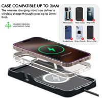Chargeur sans fil universel 15W pour iPhone 17 Pro Max, tapis antidérapant pour voiture, support de téléphone sans fil pour voiture pour 16 15 Pro
