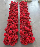 Guirlande florale artificielle en soie blanc champagne pour allée de mariage, décoration de table et toile de fond pour événements