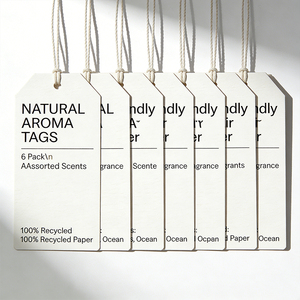 Désodorisants suspendus en papier coton de haute qualité, parfum intense, logo personnalisé, parfum longue durée et forme découpée pour voiture - Product Image 3