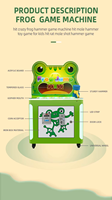 Machine de jeu Whack-a-Mole lumineuse multicolore pour enfants, à monnayeur, avec récompenses, facile à utiliser, 2 joueurs, CE, anglais