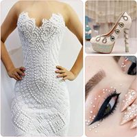 BOBOHOO usine 2mm-14mm toutes les tailles Pop couleurs Abs perles demi-coupées Flatback perles demi-rondes en plastique blanc en vrac pour le bricolage à la main
