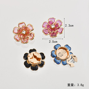 JFRB136 Nouveaux accessoires décoratifs à motif fleur de cerisier, <span class=keywords><strong>bouton</strong></span>-pression amovible <span class=keywords><strong>pour</strong></span> chemises femme - Product Image 1