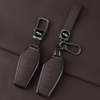Protecteur de clé intelligente en métal et cuir pour BYD Han Tang Song Plus Song Pro, accessoires de voiture, décoration intérieure