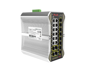 Switch PoE industriel géré L2+ Gigabit avec 8 ports PoE et 4 ports RJ45 12 SFP Fibre pour système de vidéosurveillance - Product Image 2