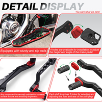 Planches de repose-pieds CNC en aluminium usiné de style Wheelie Driver, amélioration de la commande au pied pour les modèles Harley Touring