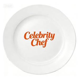 Wholesale Custom Logo Charger <b>Plates</b> Hotel Restaurant Dinnerware Round White Porcelain Dishes <b>Ceramic</b> Dinner <b>Plate</b> Set - Product Image 2
