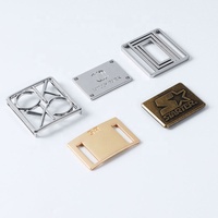YHG Haute Qualité Gravé Lettre En Alliage De Zinc En Laiton Marque Logo Étiquettes Personnalisées Plaques Étiquette En Métal pour Vêtements Manteau