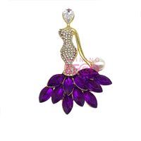 Broche populaire sirène grecque Zeta Phi Beta, cristal bleu, épinglette sociale Gamma Rho, bijoux en strass pour femme