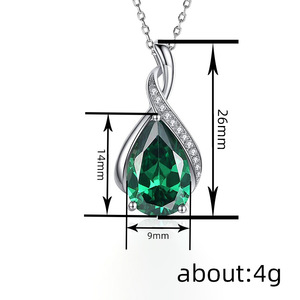 Collar con Colgante de Lágrima para Mujer, Cadena Elegante para Clavícula, Regalo de Cumpleaños, Joyería - Product Image 4