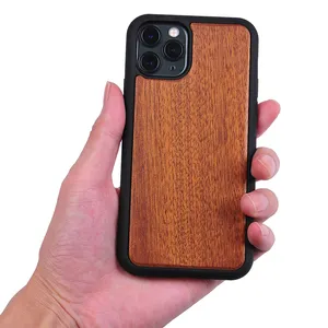 High quality real natural wood case for iPhone 12 custom logo design iPhone 12 Pro Max wooden phone cover case