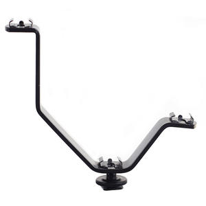 Soporte de Flash en V Exclusivo Transfronterizo, Soporte Universal de Metal para Micrófono con Zapata Fría y Caliente para Cámaras SLR y Luces de Video - Product Image 4