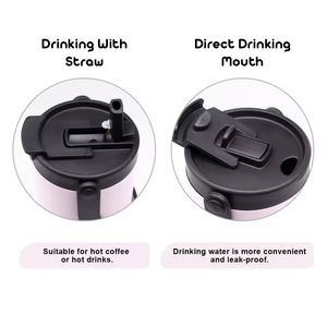 แก้วน้ำสแตนเลสเก็บความร้อนความเย็น ดีไซน์ทันสมัย ขนาด 1000 มล. ปากกว้าง พร้อมฐานรอง สำหรับเดินทาง - Product Image 3