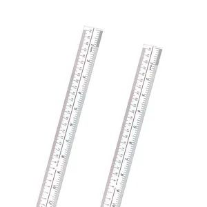 Régua de plástico transparente para escritório, régua de acrílico transparente com polegadas e centímetros, ferramentas de medição, régua reta métrica, 30 cm