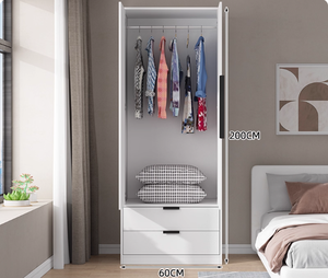 Diseño moderno de armario de madera blanca de gran espacio con cajones, armario de almacenamiento independiente para dormitorio - Product Image 5