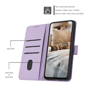 Étui de téléphone portable en cuir PU avec design chat, porte-cartes, support et protection pour Infinix Note 60 Pro - Product Image 4