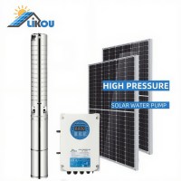 Pompe à eau solaire LiKou 2200W DC pour l'irrigation des fermes, haute pression, 120V, submersible, pour l'agriculture profonde, en acier inoxydable 304