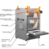 Machine de scellage automatique pour gobelets en papier, tubes, bols, gobelets, film en aluminium, film PP PET, boîte à lunch, plateau alimentaire