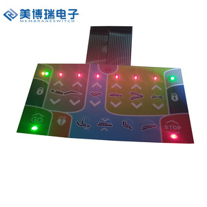 Chiếu sáng LED Dome dập nổi màng Nút chuyển đổi bàn phím với bảng điều khiển - Product Image 2