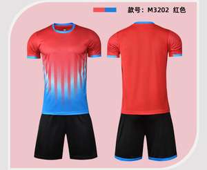 Ensembles d'uniformes de football unisexes de haute qualité 100% polyester à séchage rapide, maillots de football personnalisés, <span class=keywords><strong>origine</strong></span> Chine, été - Product Image 5
