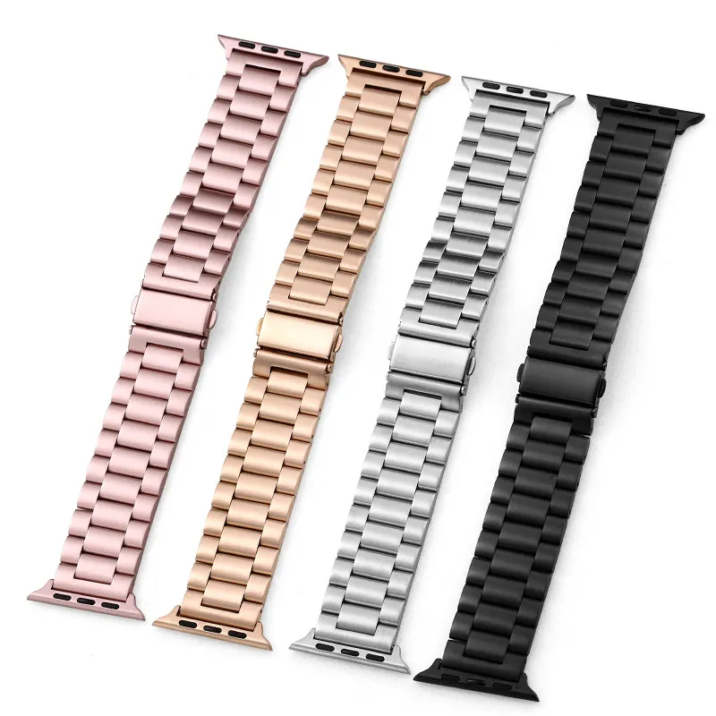 M30 pulseira de relógio de metal, pulseira de relógio de aço inoxidável oco versão barata para apple watch series 1 2 3 4 5 6 7 8 se