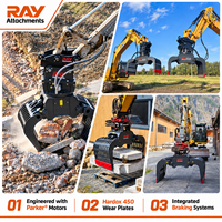 Pulvérisateur hydraulique rotatif à 360 degrés avec moteur pour excavatrice de 1 à 37 tonnes, haute puissance, démolition, tri, concassage du béton