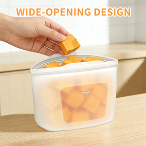 Sacs de conservation en silicone de qualité alimentaire, non toxiques, adaptés au congélateur, avec un design classique, ensemble pliable pour la cuisine, le rangement des trousseaux de secours médicaux - Product Image 3