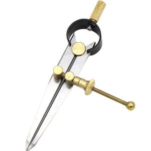 Calibrador de espaciado de cuero, accesorios de latón, distancia ajustable, herramienta circular para carpintería, divisor, marcador de líneas de borde, herramienta de bricolaje - Product Image 5