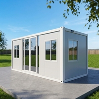 Maison conteneur pliable sur mesure, isolée, étanche, préfabriquée, pour dortoir, à déploiement rapide pour chantier