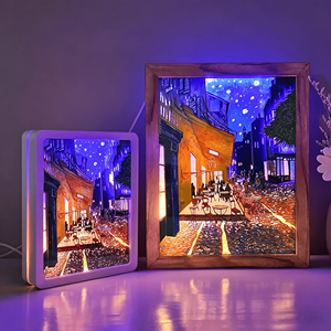 3D Paper Carving Light Decorative Desk Lights <b>USB</b> and Battery Powered Led Creative Night Lamp Home Bedroom - Product Image 2