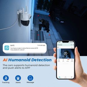 Cameea Zone Wifi 50Mp Caméra Robot Film <span class=keywords><strong>Comera</strong></span> Cctvc 1080P Routeur Statique Fourchette 3 Lentilles Spay 4K Camira Sans Dvr 6Mp 4Ch Nvr - Product Image 3