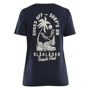 Blaklader-941710428600XS เสื้อยืดผู้หญิง blåkläder Beach Club DARK BLUE-EAN เสื้อยืดทำงาน7330509947050และเสื้อโปโล - Product Image 3