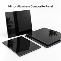 Panneau composite en aluminium miroir, or rose, 3 mm, taille personnalisée pour revêtement de plafond