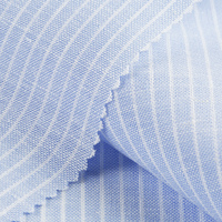 Tissu en stock rayé tissé teint en fil, respirant et écologique, 55 % lin 45 % coton, pour chemises formelles, décontractées, uniformes, homme, femme, enfant