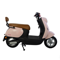 Motocicleta Eléctrica de 1500W con Freno de Disco Hidráulico, Scooter Rosa Moderno para el Desplazamiento Diario