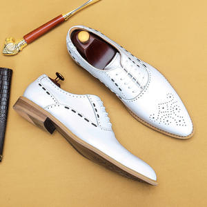 Zapatos de Hombre de Cuero Genuino Blanco 2026, Oxfords Formales de Negocios con Punta en Pico de Piel de Vacuno de Grano Completo, Zapatos de Vestir para Boda para Hombre - Product Image 3