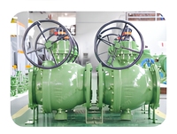 Katup Bola Manual 36-Inci Berflens Baja Karbon dengan Trunnion Mounted, Sesuai Standar API 6D/API 607 untuk Pipa Minyak OEM
