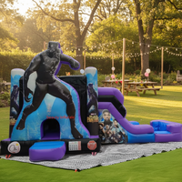 Château gonflable commercial avec toboggan pour enfants, certifié CE, garantie 3 ans, en PVC, 500