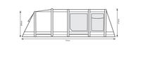 Grande tente familiale gonflable portable pour 8 personnes en tissu Oxford de luxe en vente