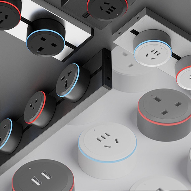 KLASS Electrical Track Socket for EU Wall/Tabletop Removable Plug CE 10-Year Warranty Customizable Outlets USB Ports