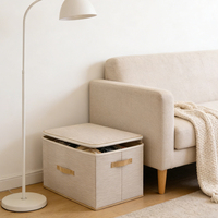 Boîte de rangement pour vêtements, grande capacité, durable, avec poignée à fermeture éclair, sac de rangement multifonction, organisateur de vêtements pour la maison et le bureau