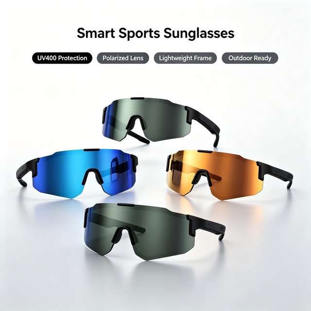 Outdoor Sports Smart Sunglasses Anti-UV BT Call Music Hand-Free Smart Glasses for Driving Sports and Travel