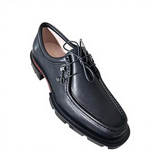 Zapatos de Vestir de Lujo para Hombre, Estilo Británico, Hechos a Mano, de Cuero Vacuno, con Cordones, que Aumentan la Altura, Diseño Sólido Cuadrado, para Bodas, Primavera - Product Image 3