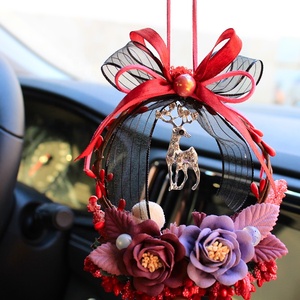 Guirnalda de Flores de Cristal Hecha a Mano de Lujo, Estilo Moderno Brillante, Decoración Interior para Automóvil, Accesorio Ornamental para Mujer - Product Image 3