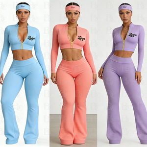 Set di <span class=keywords><strong>Abbigliamento</strong></span> <span class=keywords><strong>Sportivo</strong></span> Casual di Alta Qualità, Produzione all'Ingrosso, Soluzione OEM/ODM Flessibile per Brand di Influencer - Product Image 2