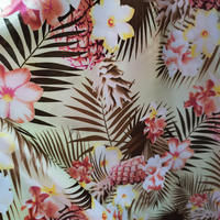 Bon prix coloré conception personnalisée floral stretch polyester soie impression satin tissu