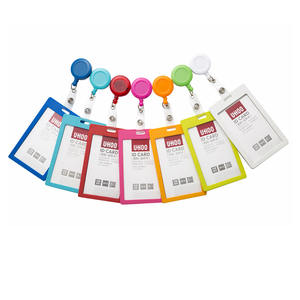 批发设计定制徽标空白升华印刷树脂可伸缩身份证夹徽章卷轴支架，带鳄鱼夹 - Product Image 3