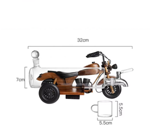 Juego <span class=keywords><strong>de</strong></span> Decantador <span class=keywords><strong>de</strong></span> Vidrio para Motocicleta <span class=keywords><strong>de</strong></span> 800 ml, Dispensador <span class=keywords><strong>de</strong></span> Whisky Resistente para Regalo Corporativo, Logotipo Personalizado, Venta al Por Mayor - Product Image 6