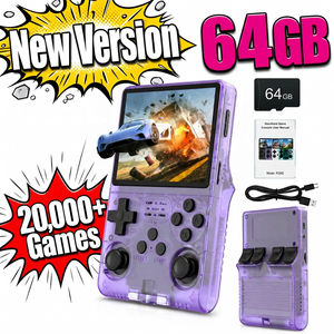 เครื่องเล่นเกมพกพา R36S รุ่นปรับปรุงใหม่ ความจุ 64GB เกมส์มินิเรโทร คลาสสิค พกพาสะดวก - Product Image 1