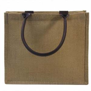 Sac de courses en toile de jute naturelle personnalisé, sacs écologiques réutilisables, sacs en toile de jute avec poche intérieure - Product Image 2