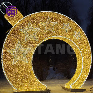 Arco de luces LED 3D impermeable para exteriores, adorno gigante con estructura de alambre para centros comerciales - Product Image 6